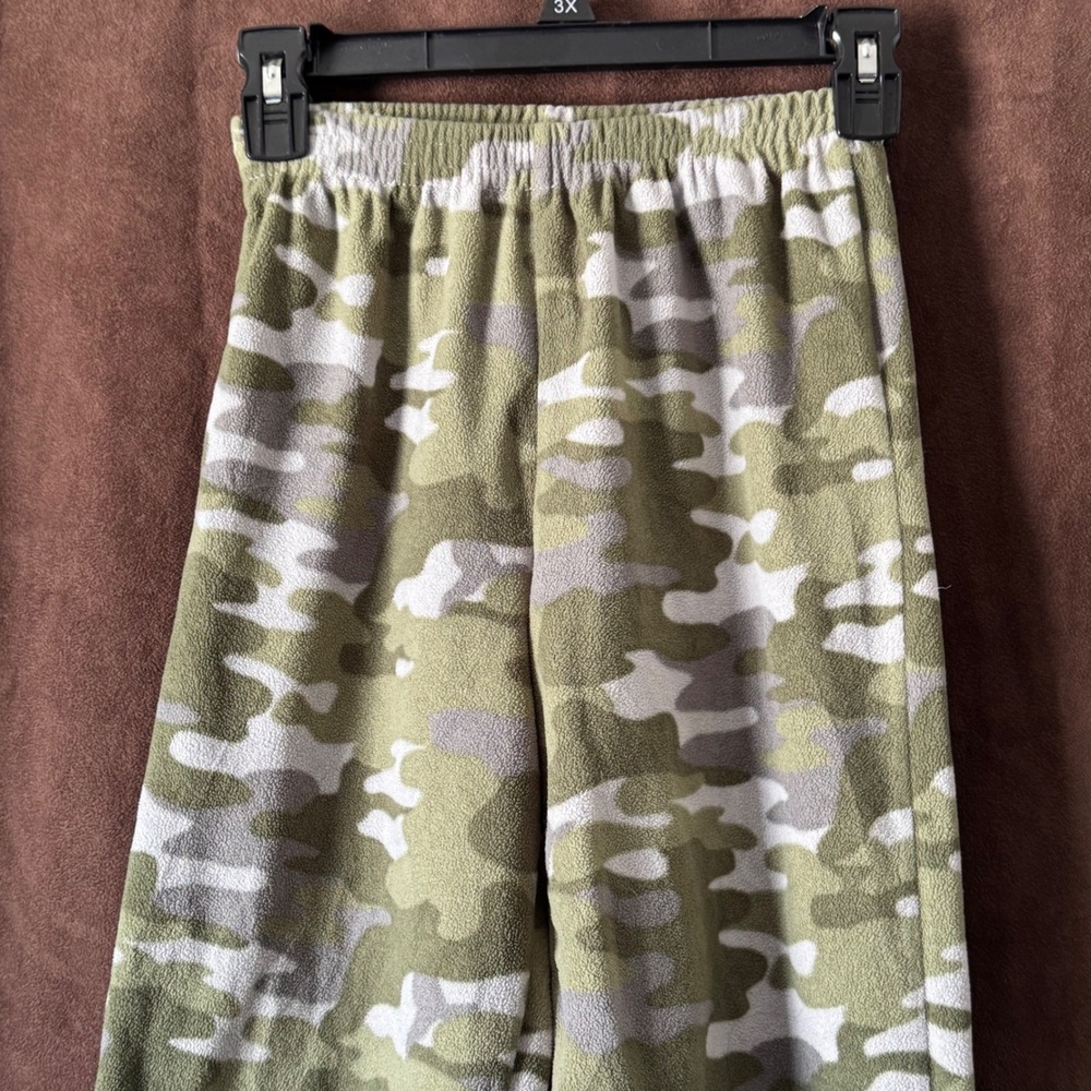 Wonder Nation Kids Camo Fleece Pajama‎ Pants Size L 10-12 Flame Resistant